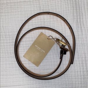Michael Kors collection brown skinny belt L